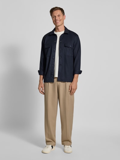 Roy Robson Regular fit overhemdjack met kentkraag Blauw - 1