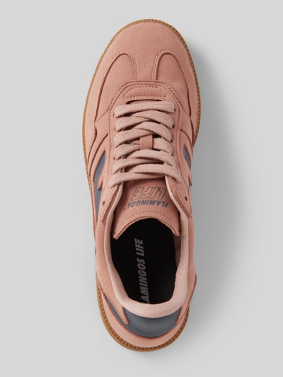 Flamingos Life Sneakersy z detalami z logo model ‘BURELA SLIM’ Mocnoróżowy 4