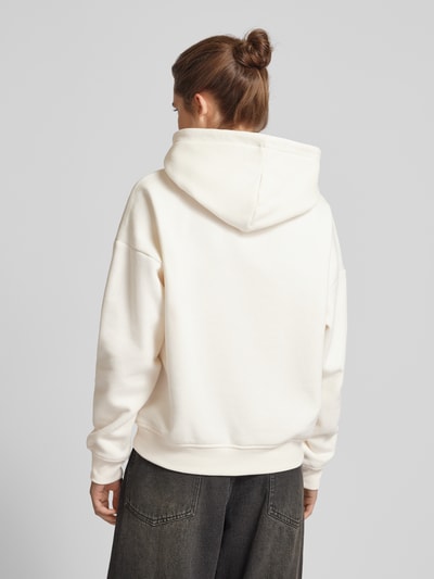 Review Hoodie met labelprint Offwhite - 5