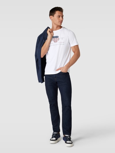 GANT T-Shirt mit Label-Print Modell 'ARCHIVE SHIELD' Weiss 1