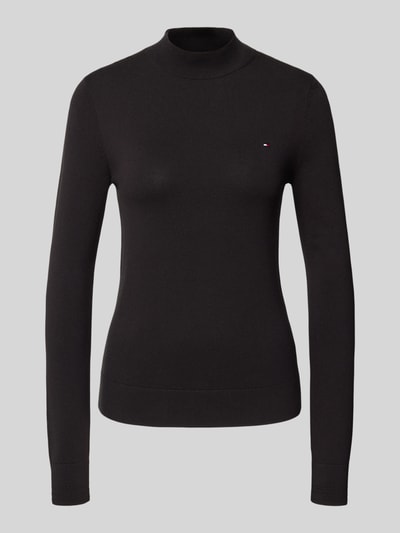 Tommy Hilfiger Sweter o kroju regular fit z mieszanki bawełny BLACK 2