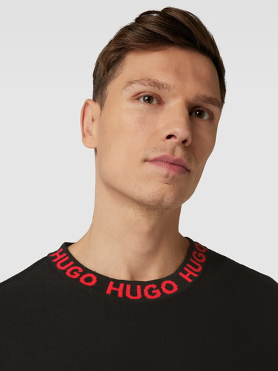 HUGO Strickpullover Modell 'Smarlo' in black Black 3