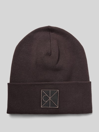 CK Calvin Klein Mütze aus Viskose-Mix mit Logo-Patch Modell 'Bea' BLACK 1