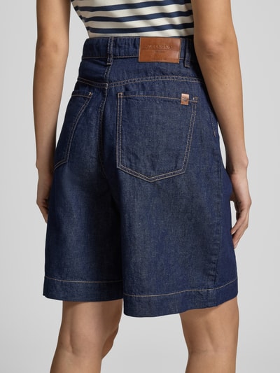 Weekend Max Mara Wide Leg Bermudashorts aus Baumwoll-Leinen-Mix Modell 'OZONO' Jeansblau 3