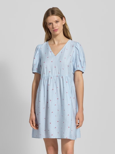 Pieces Loose fit vrijetijdsjurk van viscosemix, model 'FIONNA' Lichtblauw - 4