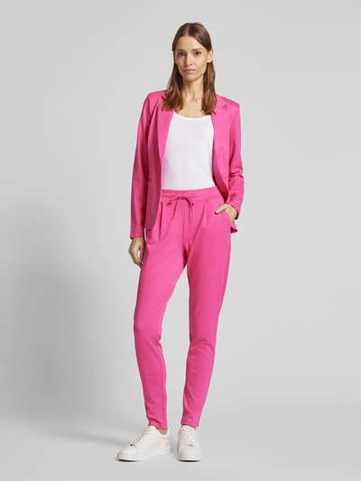 ICHI Slim Fit Bundfaltenhose mit elastischem Bund Modell 'KATE' Pink 1