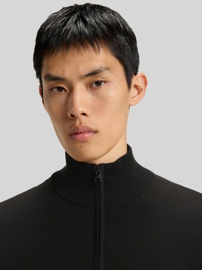 HUGO Regular Fit Troyer aus reiner Baumwolle Modell 'SAN QUINTUS' Black 3