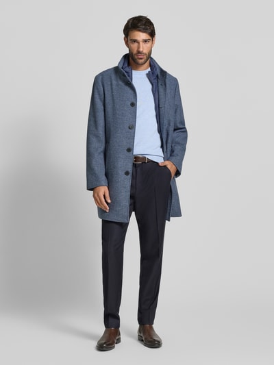 Roy Robson Kurzmantel mit Steppeinsatz und Stehkragen Blau 1