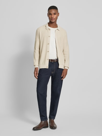 Lindbergh Strickjacke mit Knopfleiste Sand 1