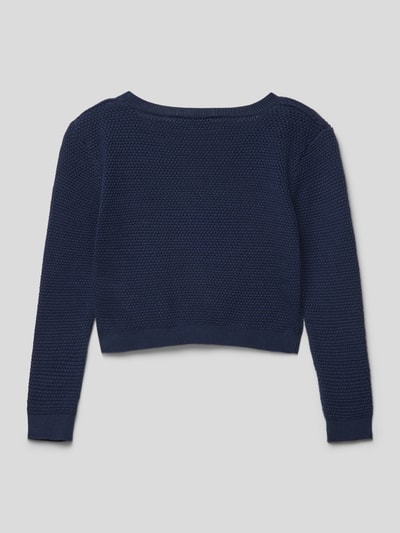Happy Girls Cropped Strickjacke mit Knopfleiste Marineblau 3