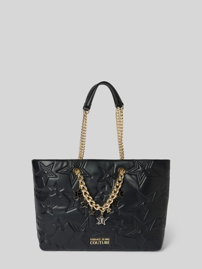 Versace Jeans Couture Shopper mit Label-Applikationen Black 1