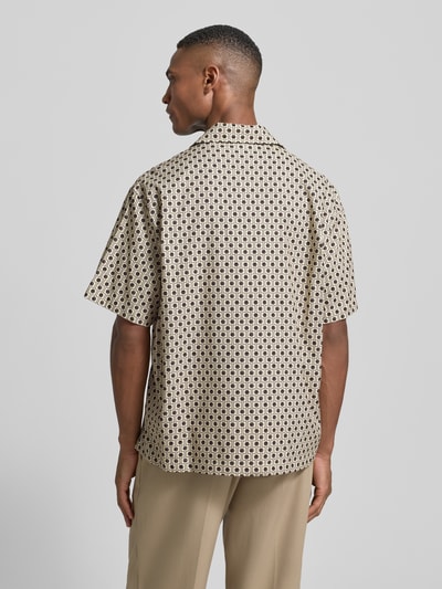 Lacoste Relaxed fit vrijetijdsoverhemd van een mix van katoen en viscose Ecru - 5