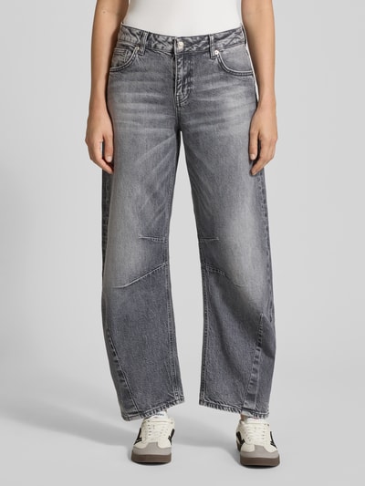 ETIQUETT ESSENTIALS Wide leg jeans in 5-pocketmodel, model 'Smartie' Lichtgrijs - 4
