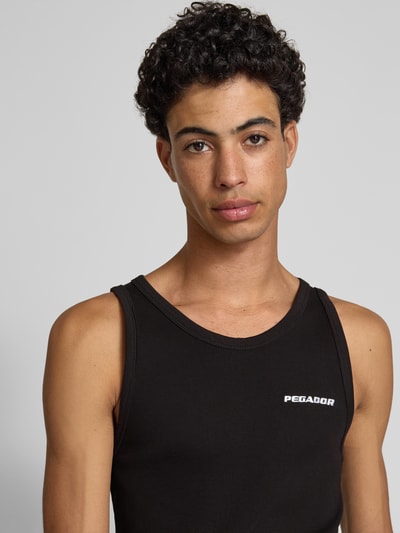 Pegador Tanktop mit gerippten Abschlüssen Black 3