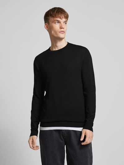 Only & Sons Gebreide pullover met ronde hals, model 'WYLER LIFE' Zwart - 4