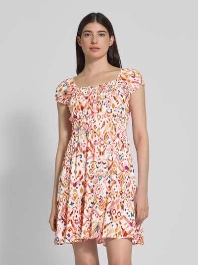 Apricot Minikleid aus Viskose mit Karree-Ausschnitt Orange 4