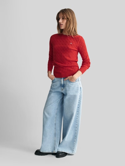 GANT Pullover mit Logo-Stitching Rot 1