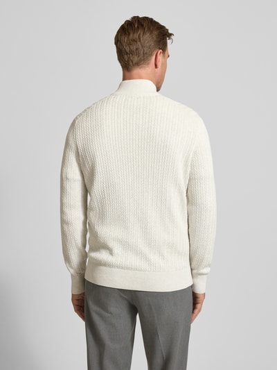 Christian Berg Men Gebreid jack met ritssluiting  Offwhite - 5