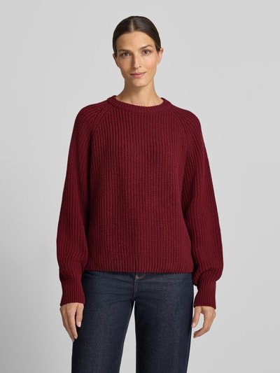 ARMEDANGELS Loose Fit Pullover aus Woll-Mix Modell 'RIB KNIT' Bordeaux 4