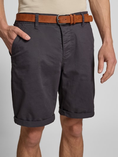 Redefined Rebel Regular Fit Chino-Shorts mit Gürtel Modell 'MIKE' Anthrazit 3