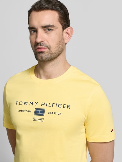Tommy Hilfiger regular fit T-shirt van puur katoen Geel - 3