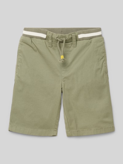 s.Oliver RED LABEL Bermudy o kroju regular fit z mieszanki bawełny model ‘PELLE’ Khaki 1