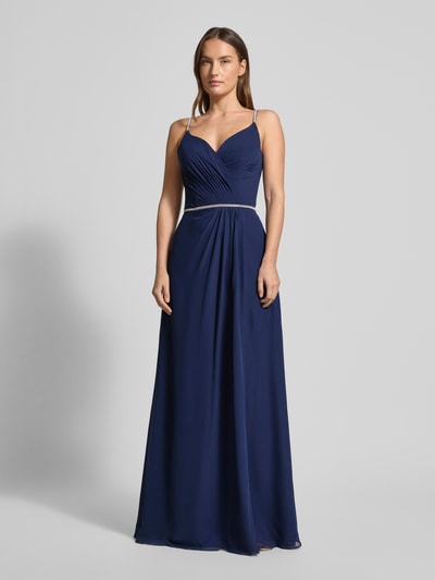 LUXUAR FASHION Sukienka wieczorowa z ozdobnymi kamieniami Ciemnoniebieski 4