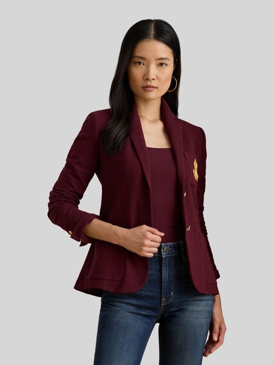 Lauren Ralph Lauren Kurzblazer mit Logo-Stickerei Bordeaux 4