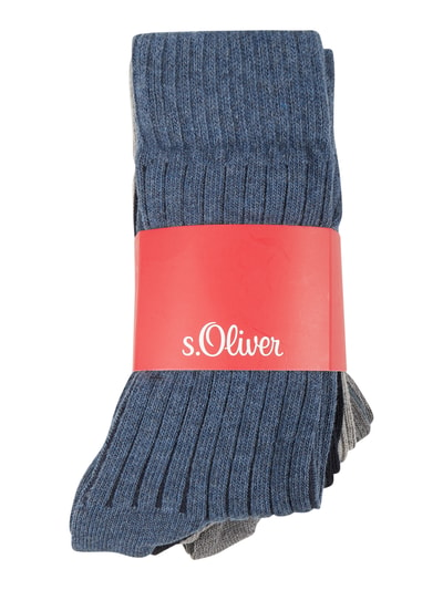 s.Oliver RED LABEL Sokken met stretch in een set van 4 paar  Blauw gemêleerd - 2