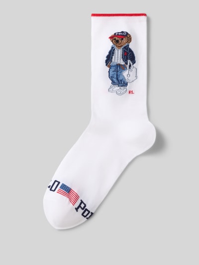 Polo Ralph Lauren Socken aus Baumwoll-Mix Modell 'SPRING BEAR' Weiss 1