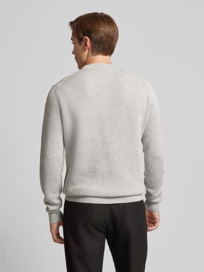 SELECTED HOMME Gebreide pullover met ribboorden, model 'DANE' Lichtgrijs gemêleerd - 5