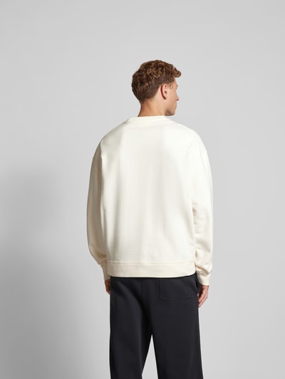 MAISON KITSUNE Sweatshirt mit Label-Stitching Sand 5