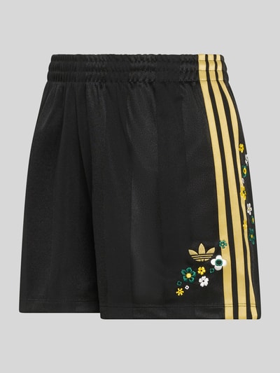adidas Originals Szorty sportowe z kwiatową aplikacją Czarny 2