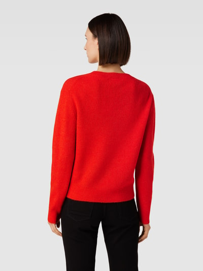 comma Casual Identity Gebreide pullover in effen design Rood - 5