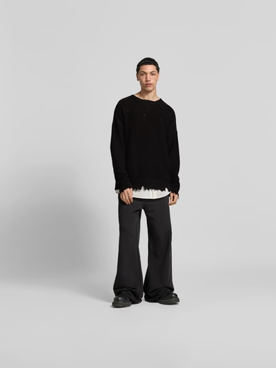 MM6 Maison Margiela Relaxed Fit Pullover im Used-Look Black 1