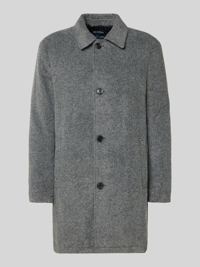 MCNEAL Krótki płaszcz z wykładanym kołnierzem i listwą guzikową Antracytowy 2