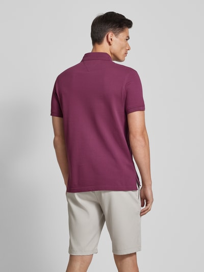 Tommy Hilfiger Regular fit poloshirt met logostitching Bordeaux - 5