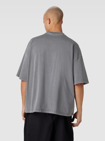 Pegador Boxy Fit T-Shirt mit Label-Stitching Anthrazit Melange 5
