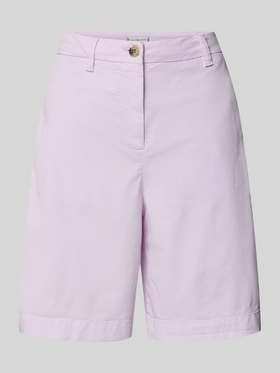 Produktfoto, Regular Fit Chino-Shorts aus Baumwoll-Lyocell-Mix von Tommy Hilfiger, efekt: jednolity kolor, mieszanka bawełny i lyocellu, wpuszczane kieszenie, kieszenie z tyłu, zapięcie na guzik i zamek błyskawiczny, wyhaftowane logo
