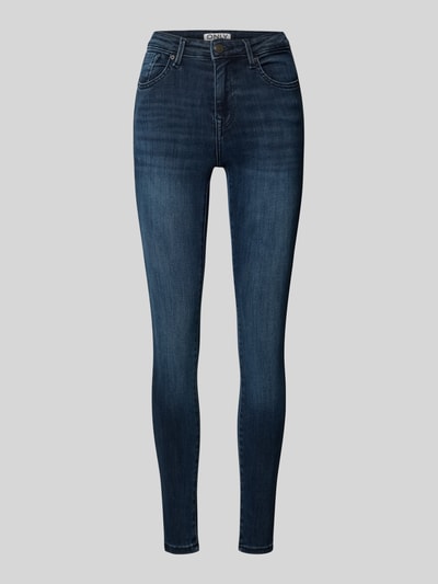 ONLY skinny fit jeans van katoenmix model 'POWER' Jeansblauw - 1