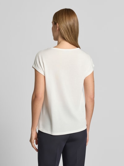 MORE & MORE T-Shirt mit Rundhalsausschnitt und Zierperlen Offwhite 5