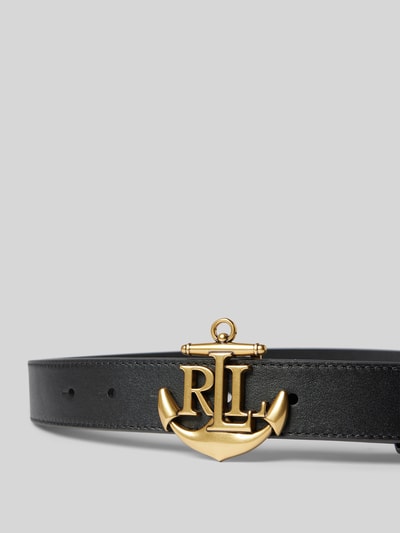 Lauren Ralph Lauren Ledergürtel mit Pinschließe Modell '3D ANCHOR' Black 2