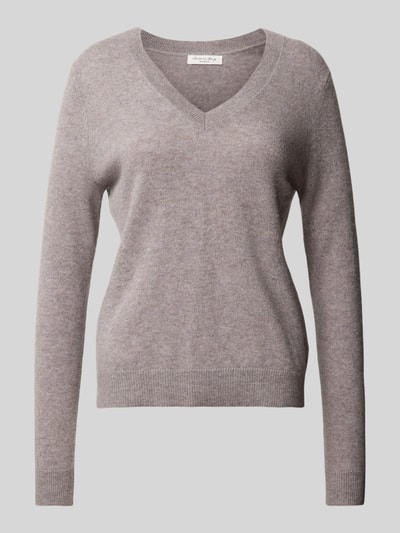 Christian Berg Woman Gebreide pullover met ribboorden Taupe gemêleerd - 2