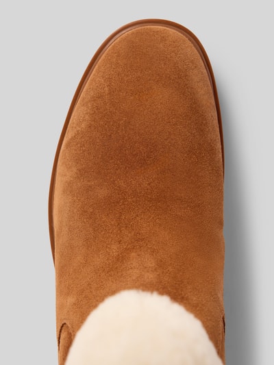 Lauren Ralph Lauren Buty skórzane z wyściółką ze sztucznego kożuszka model ‘ALLYSON’ Koniakowy 3