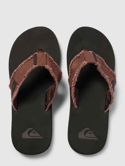 Quiksilver Teenslippers met gerafelde zoom Model 'MONKEY ABYSS' Middenbruin - 5