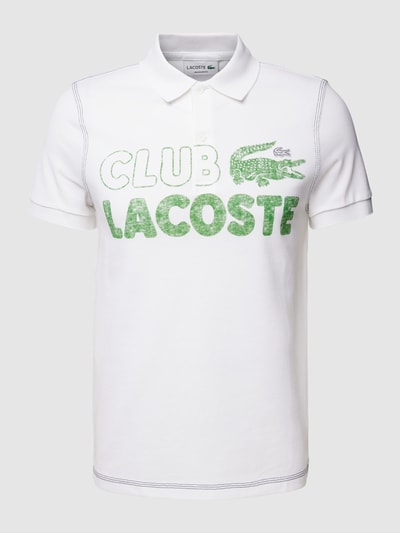 Lacoste Poloshirt mit Label-Print Weiss 2