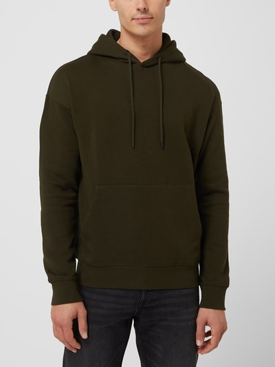 Jack & Jones Hoodie van katoenmix, model 'Star' Donkergroen - 4