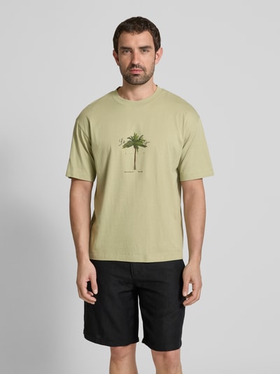 HUGO T-Shirt mit Label-Print Modell 'Duwom' Hellgruen 4