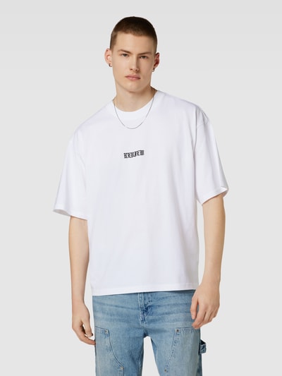 REVIEW Oversizd T-Shirt mit Logo Print Weiss 4