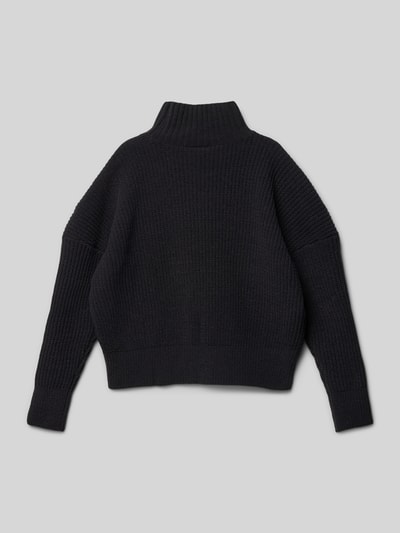 s.Oliver RED LABEL Gebreide pullover met opstaande kraag Zwart - 3